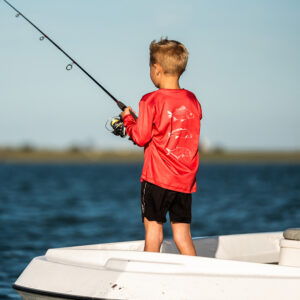 FINDING FINS KIDS RED LONG SLEEVE